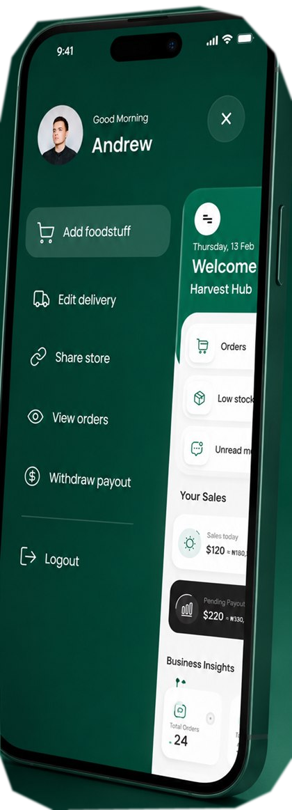 Eki vendor dashboard phone mockup